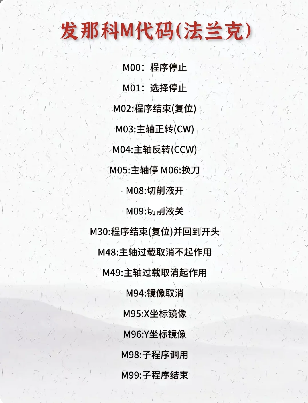 新手入门，加工中心编程代码