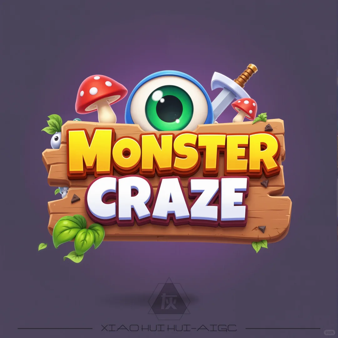 之前AI出的一批卡通风格游戏logo!