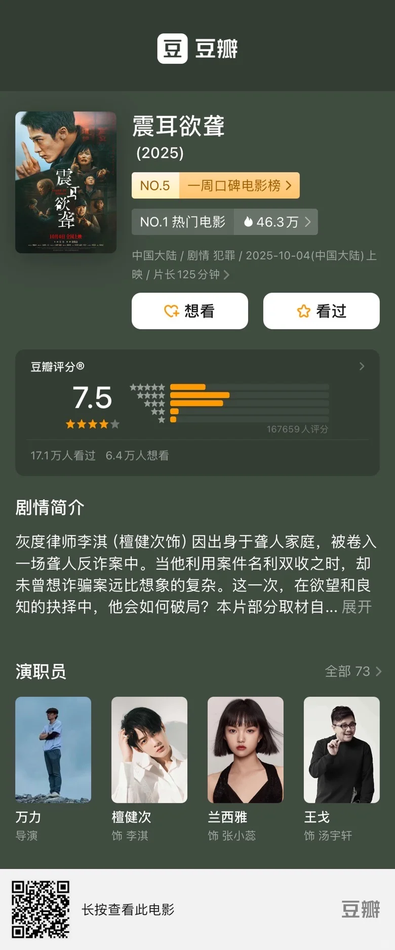 2025年10月10日 一周电影口碑榜更新