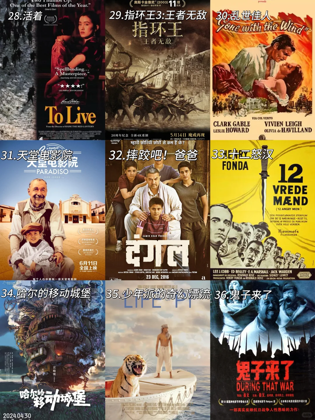 豆瓣影片TOP 50，这下饭电影不就有了嘛