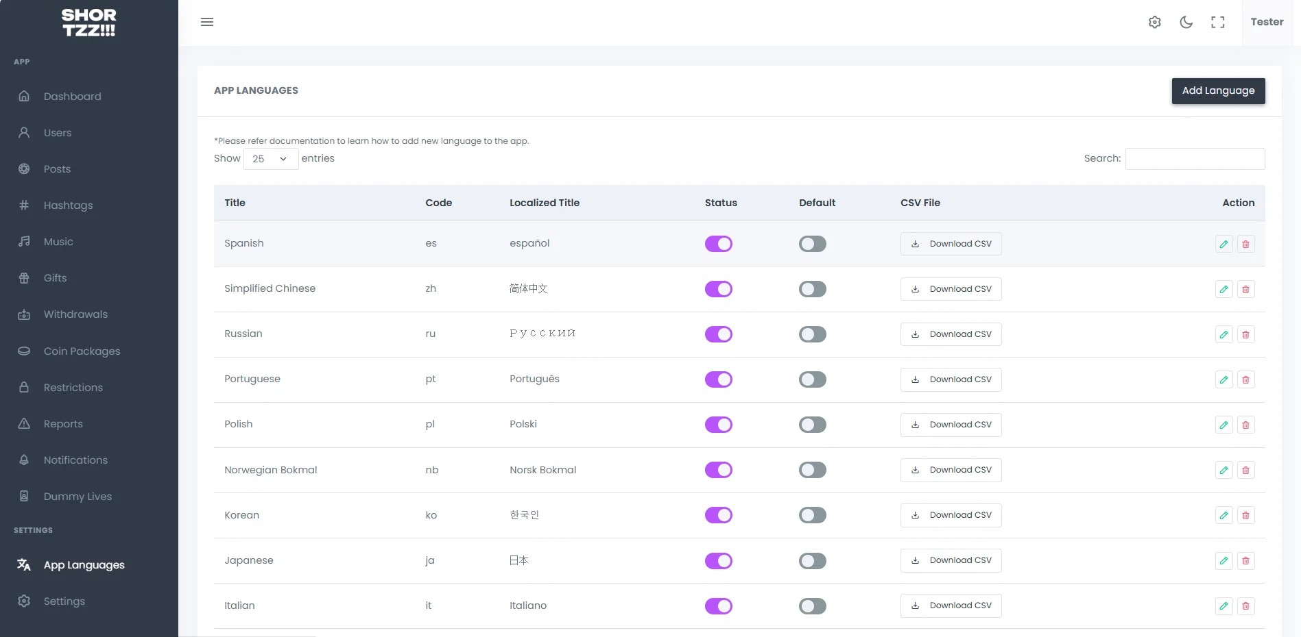 海外直播短视频源码Shortzz