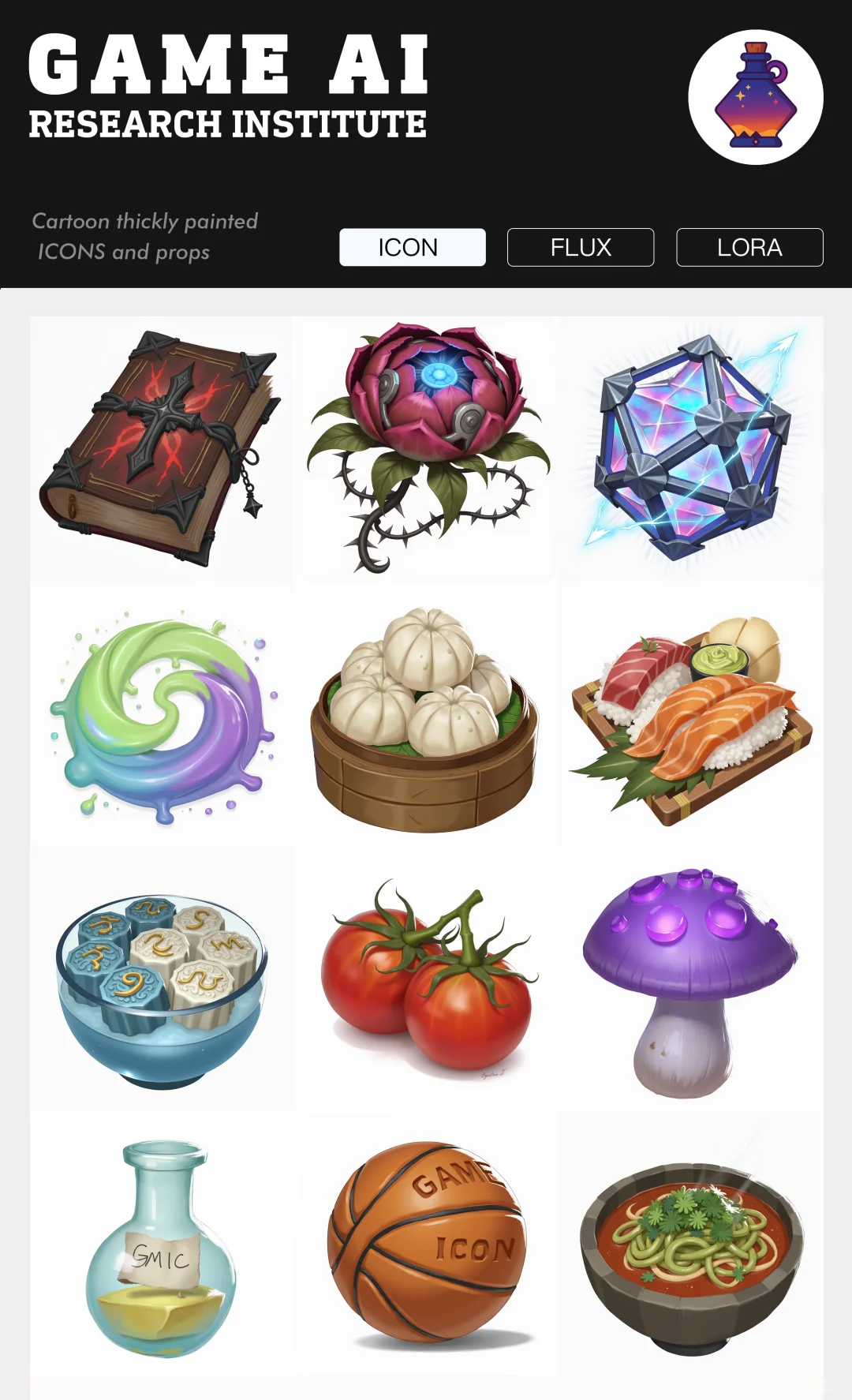 游戏AI研究所lora-联盟风格手绘ICON
