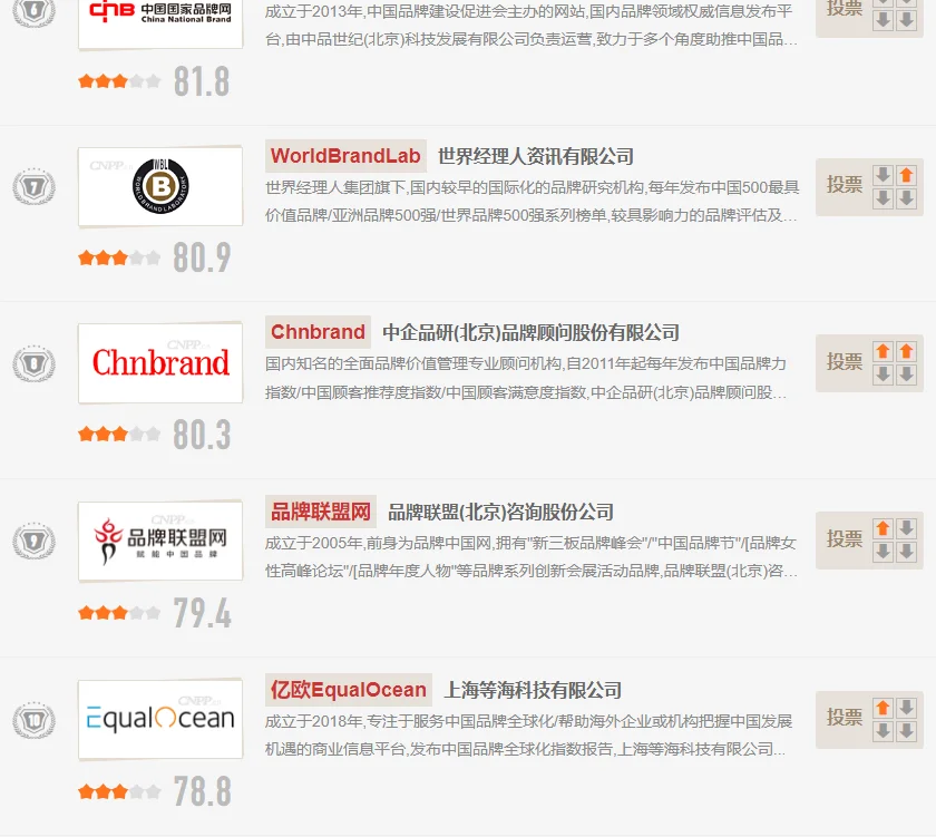 十大品牌网站排行榜