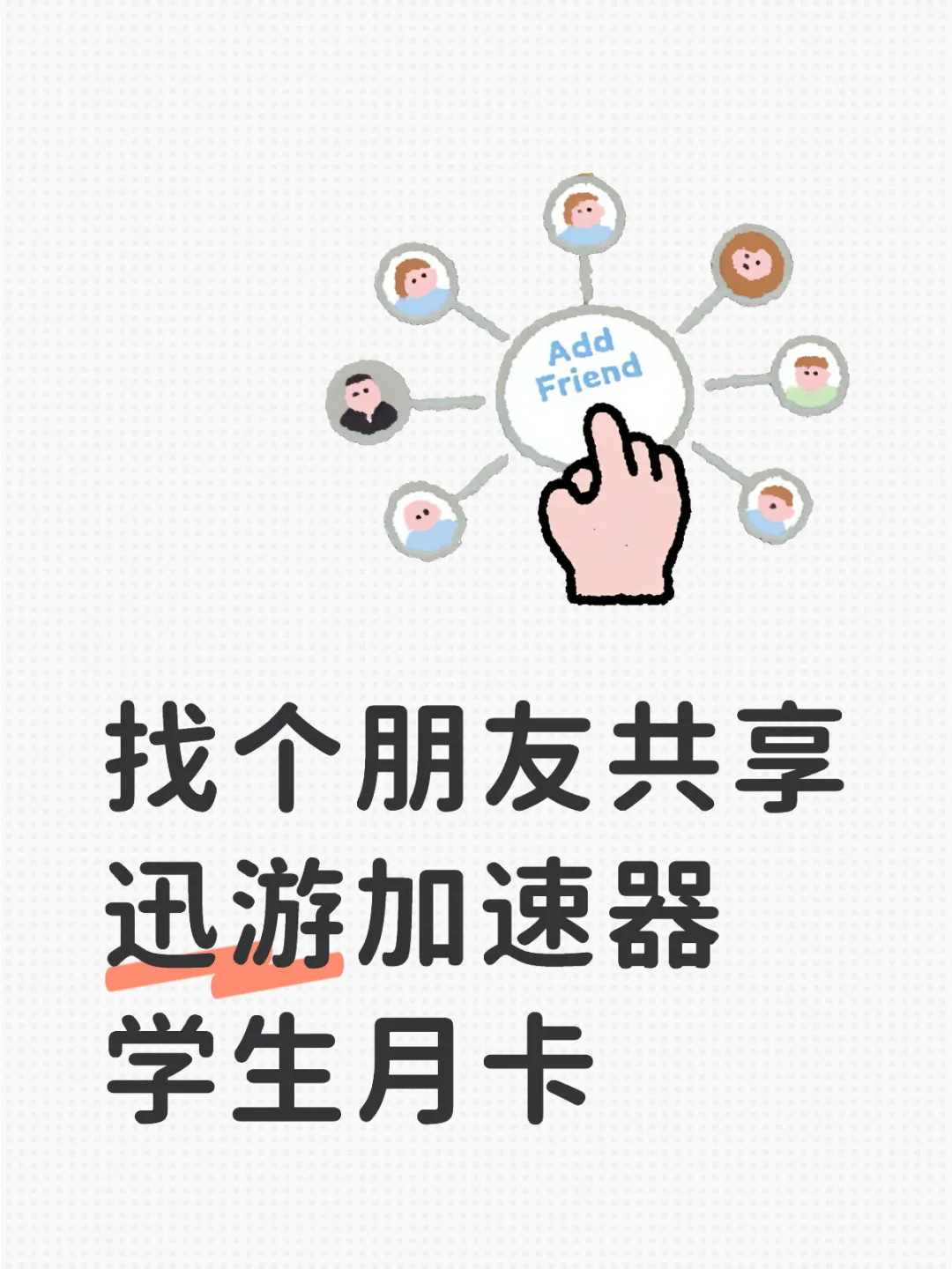 找个朋友共享迅游加速器学生月卡