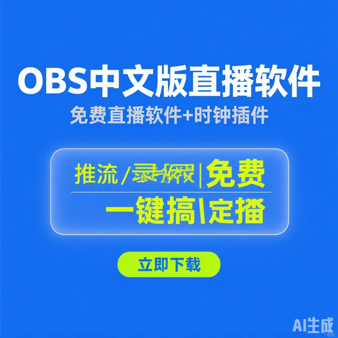 OBS直播软件教程·时钟插件使用攻略-夜雨聆风