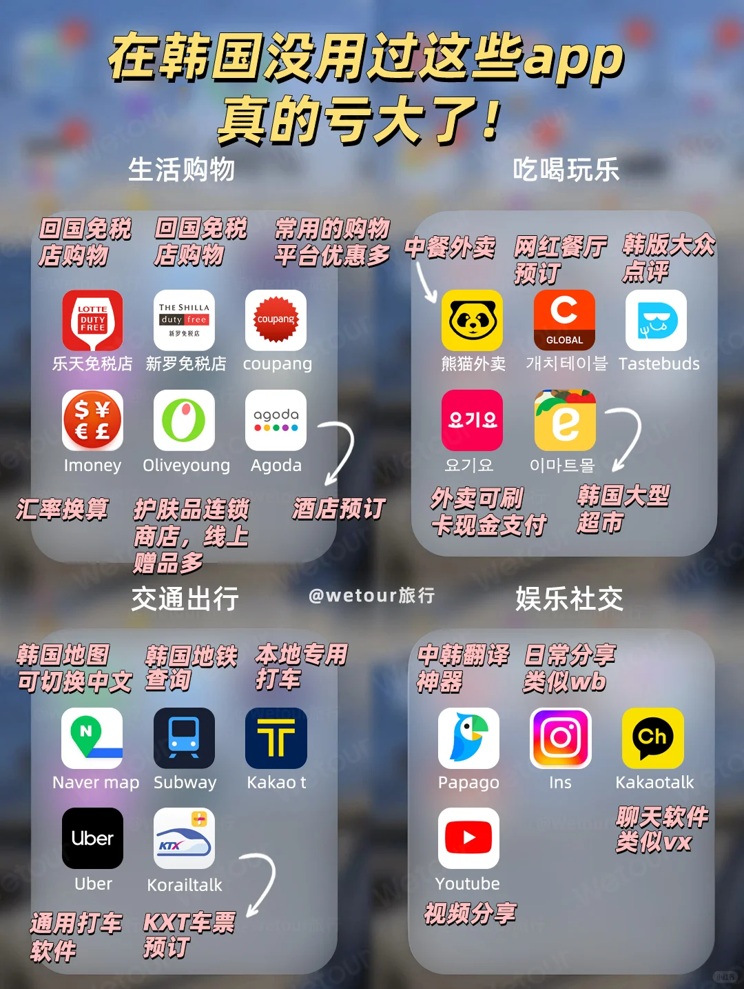 韩国旅游留学必备app|没用过真是亏大了！