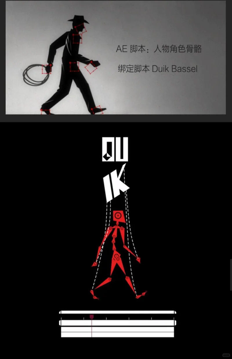 AE插件Duik Bassel 2脚本人物角色骨骼绑定