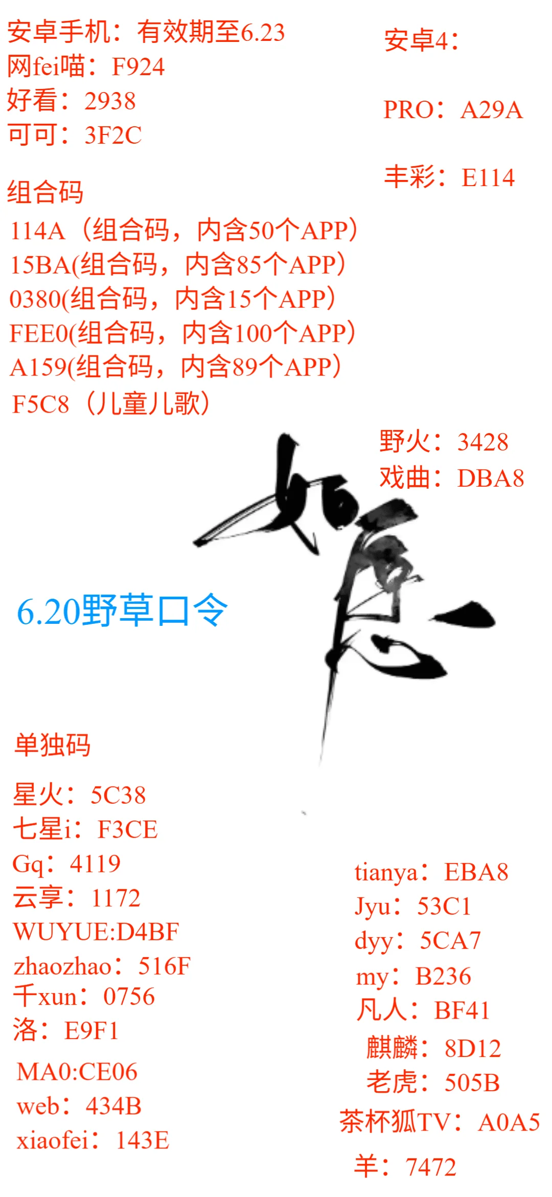 6.20野草口令分享