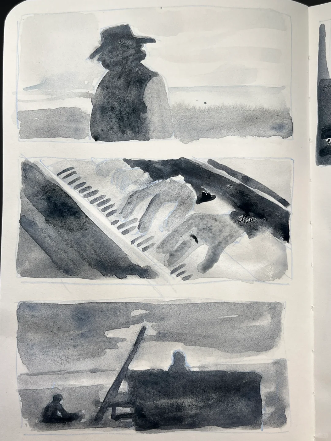 【每周画电影】来自《钢琴课》