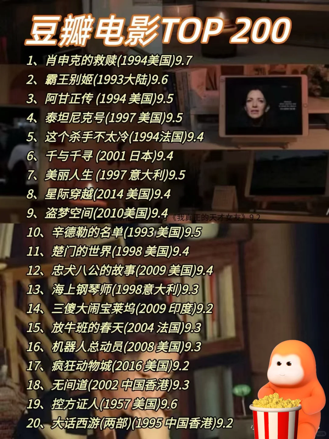 🔥不愧是央视推荐的，必看电影TOP200！！！