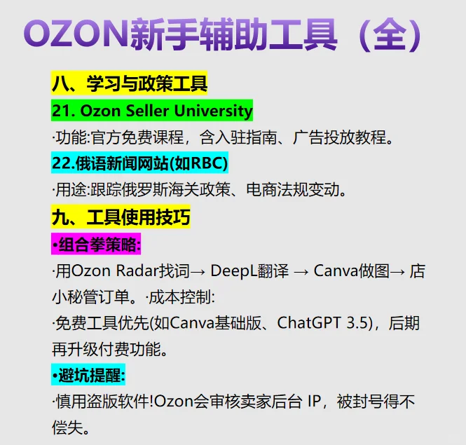 新手超好用的OZON辅助工具大全（收藏）