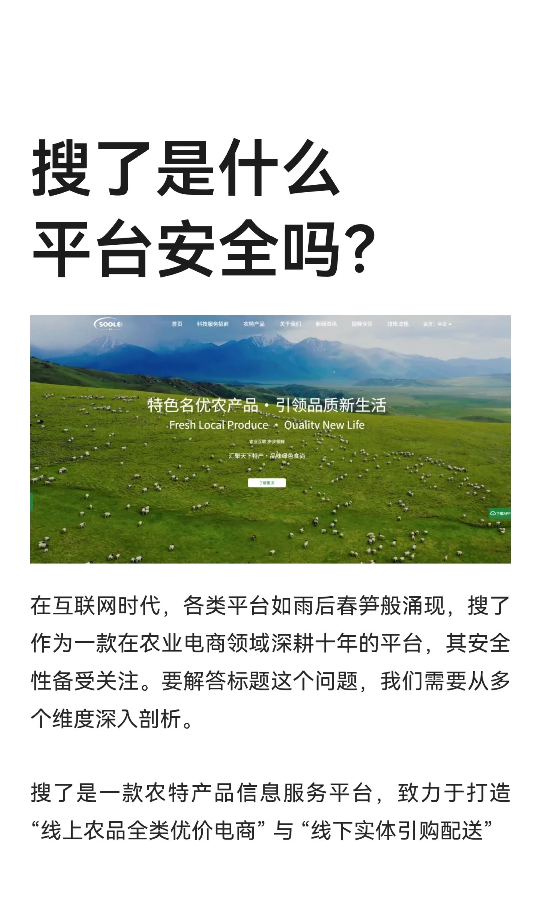 搜了是什么平台安全吗？