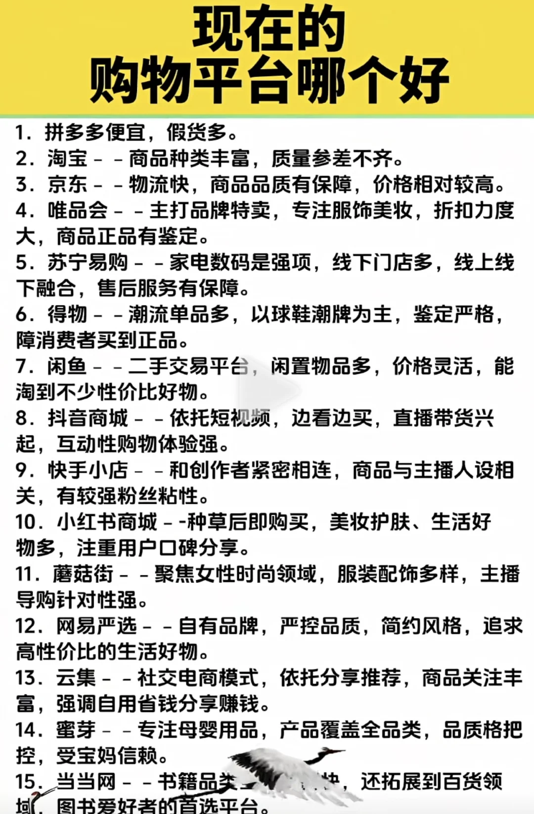 现在的购物平台哪个好？