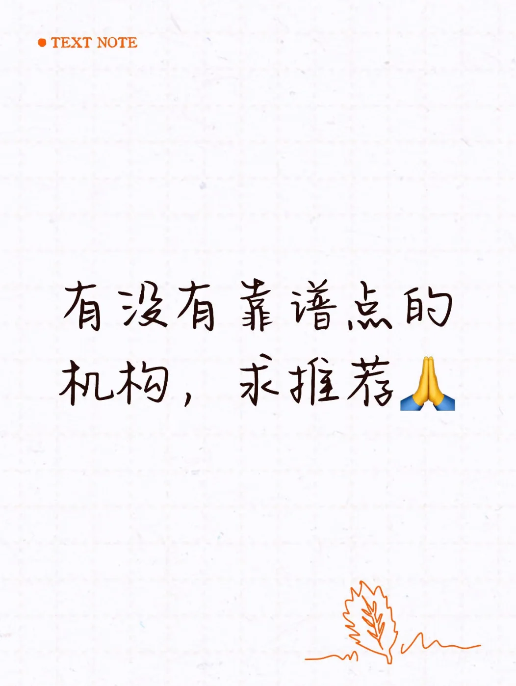 有没有靠谱点的机构 求推荐