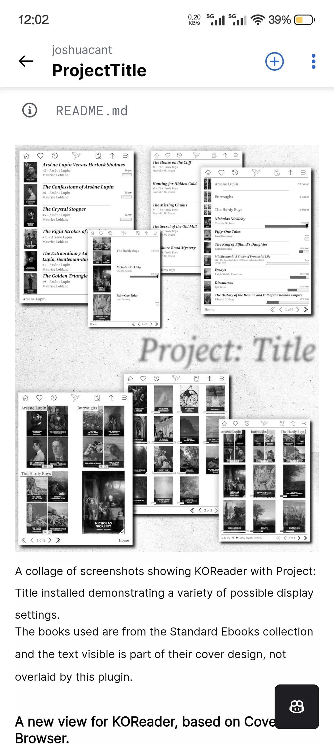 又发现一个好玩的koreader的插件