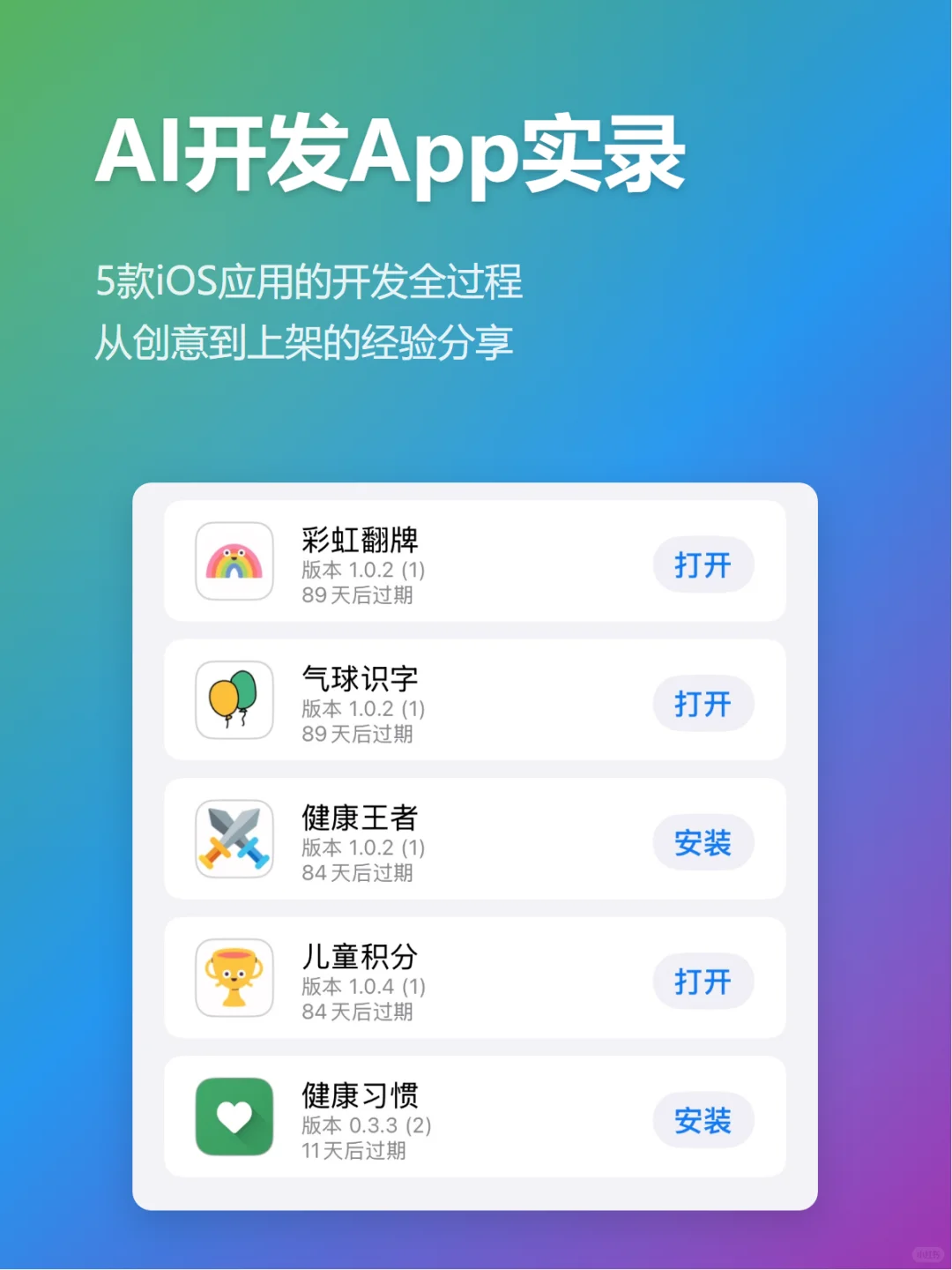 用AI独立开发5款App经验分享