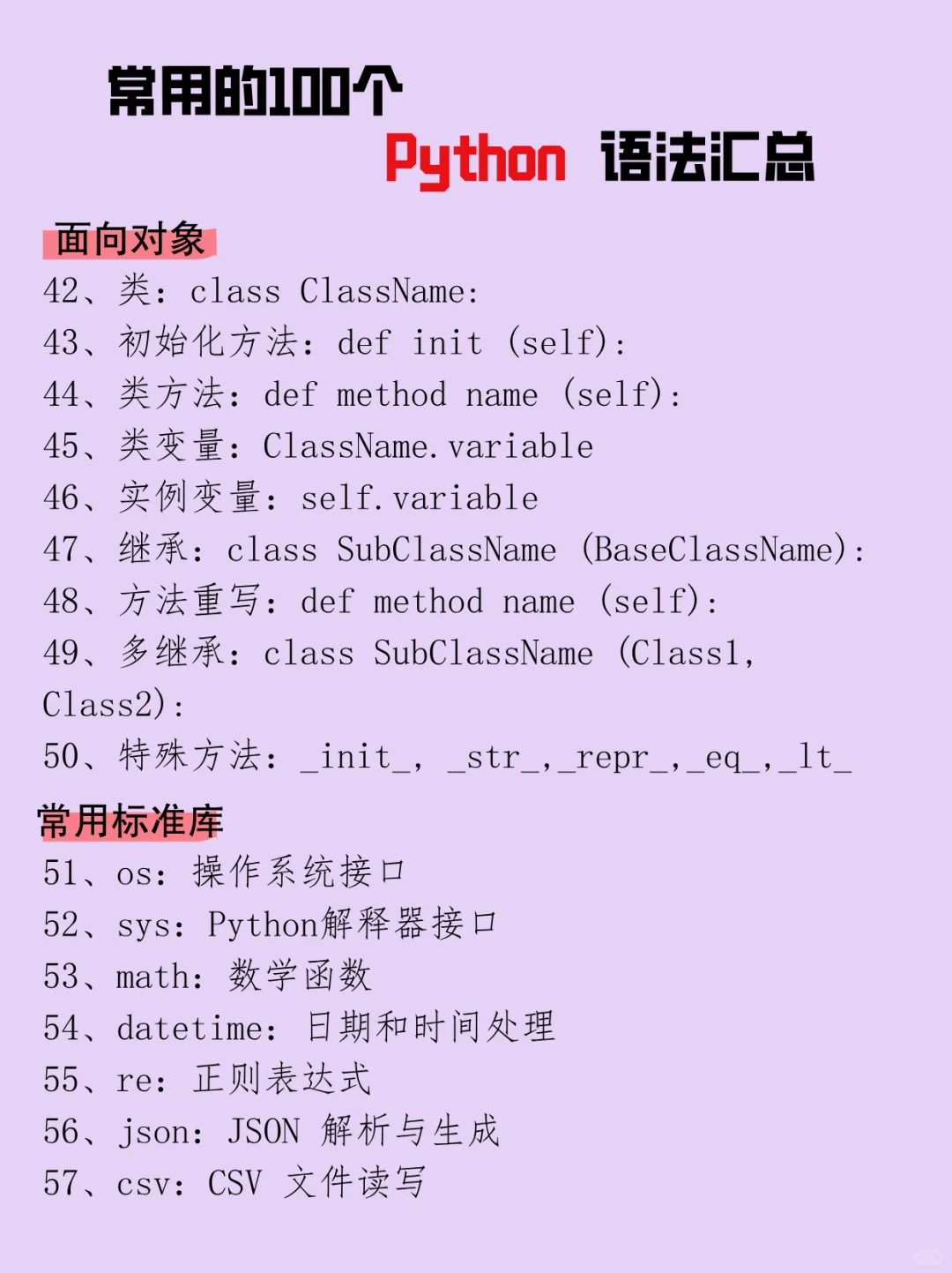 想用Python逆天改命？先搞定这100条基础语法