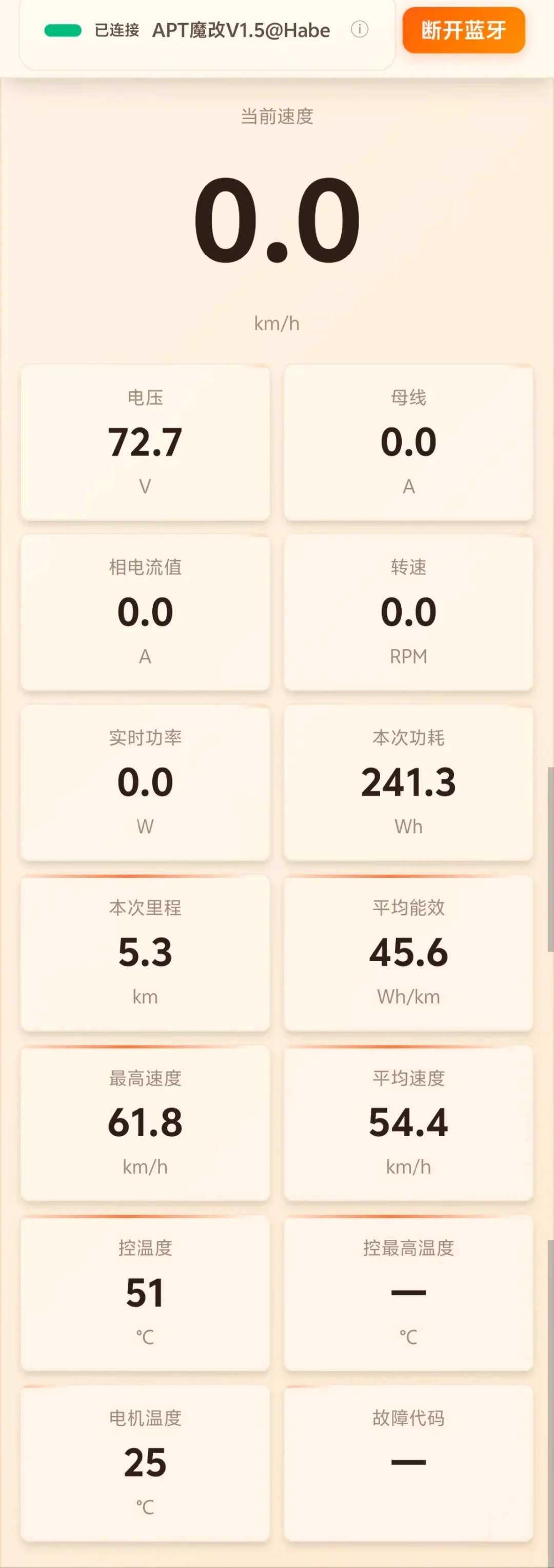免费应用之 电鸡智能蓝牙仪表