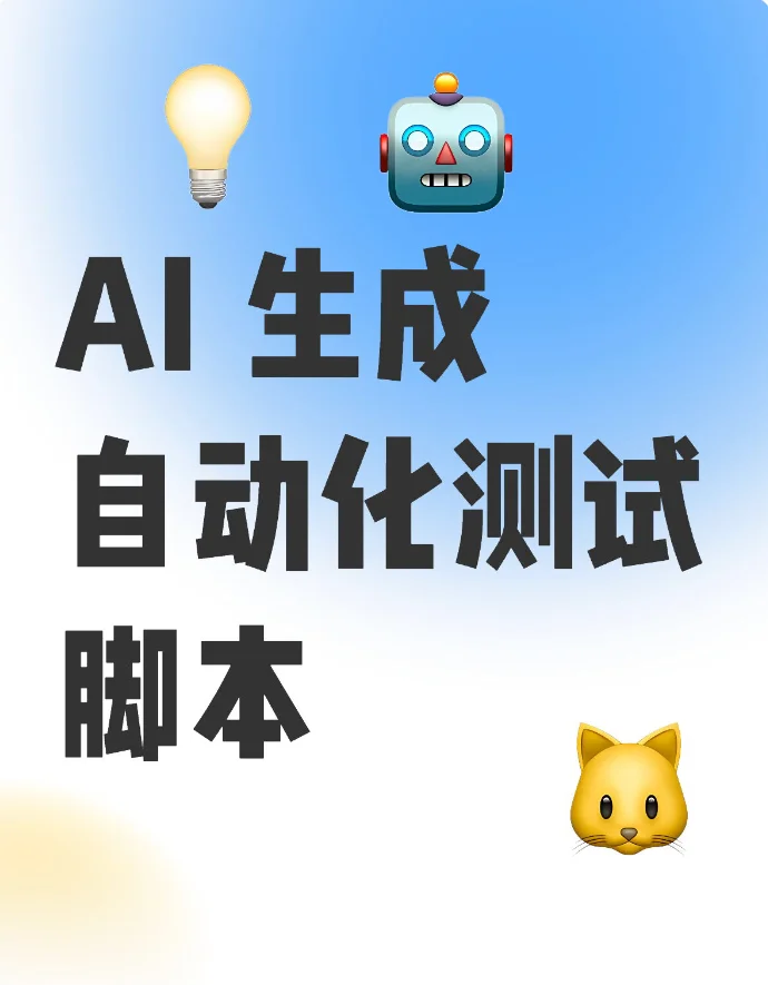 AI 生成 自动化测试脚本！效率提升了 n 倍！