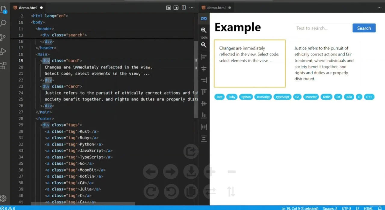 HTML文件可视化编辑