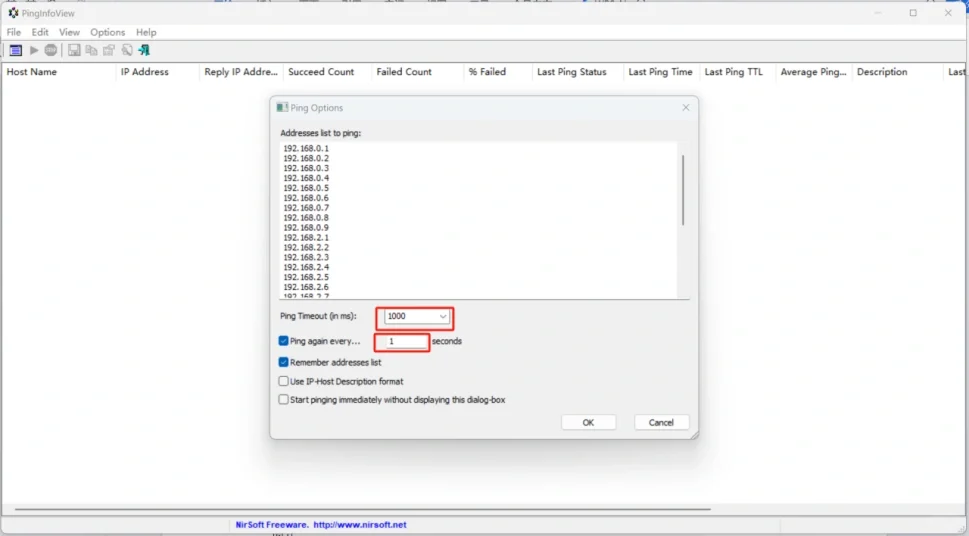 推荐一款批量Ping测试工具-PingInfoView