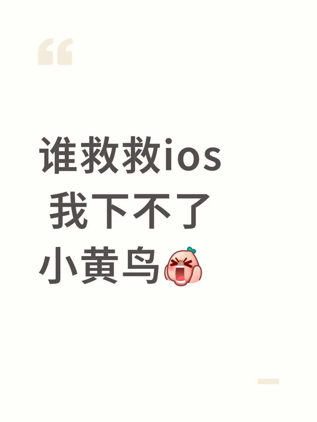 ios被孤立的一生