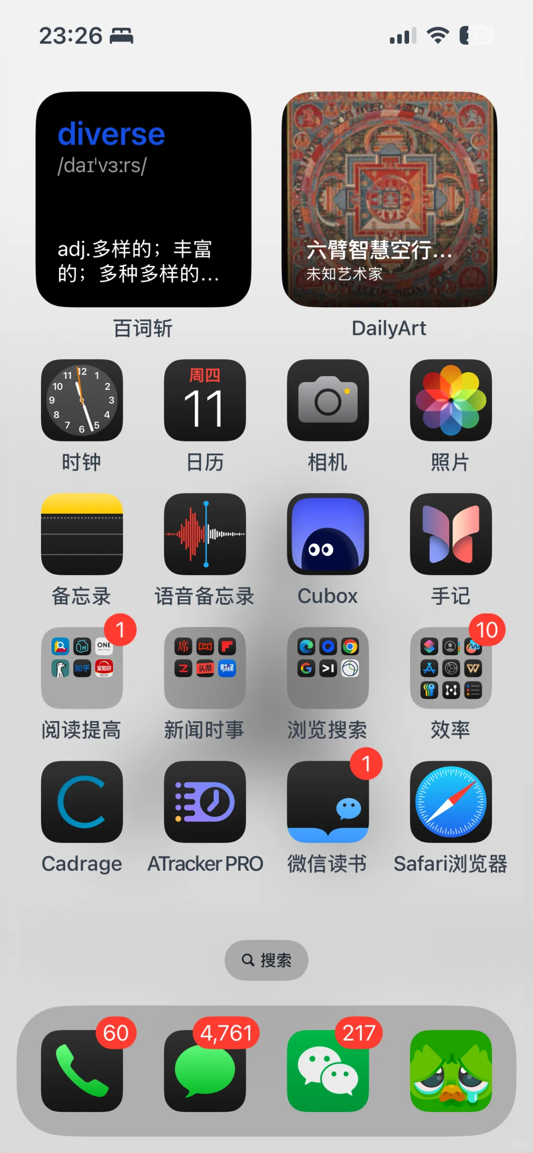 iOS 毛玻璃系统 桌面排版 小组件 app整理
