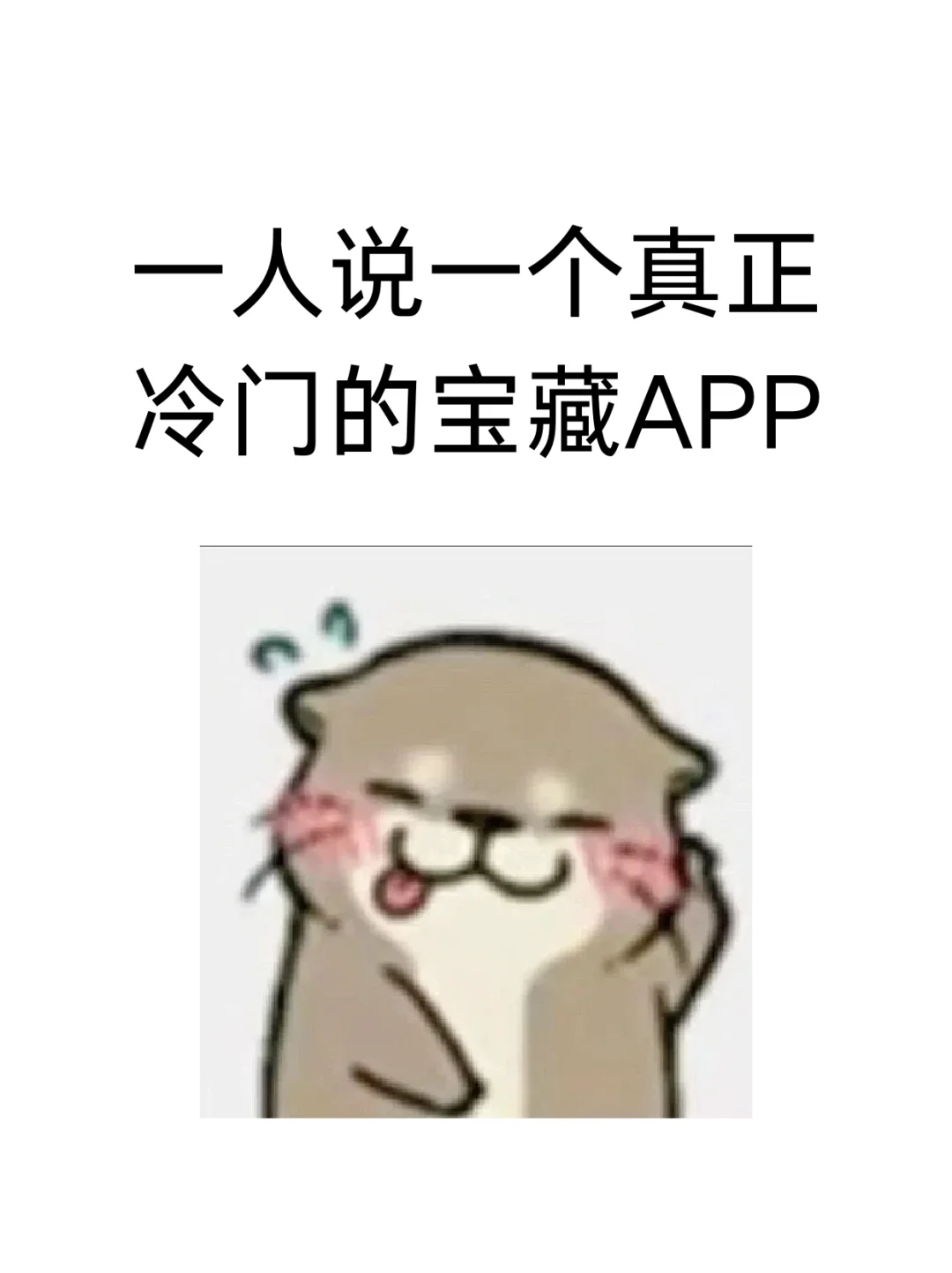 一人说一个真正冷门的宝藏APP