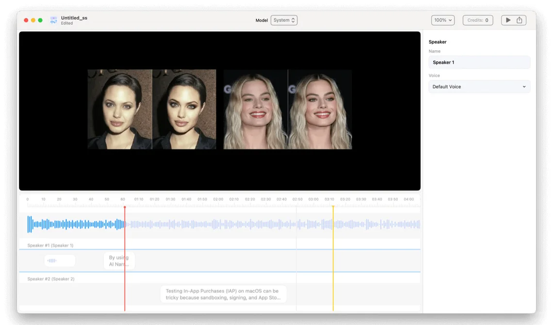 AI Narrator：Mac上的视频配音，AI 口播