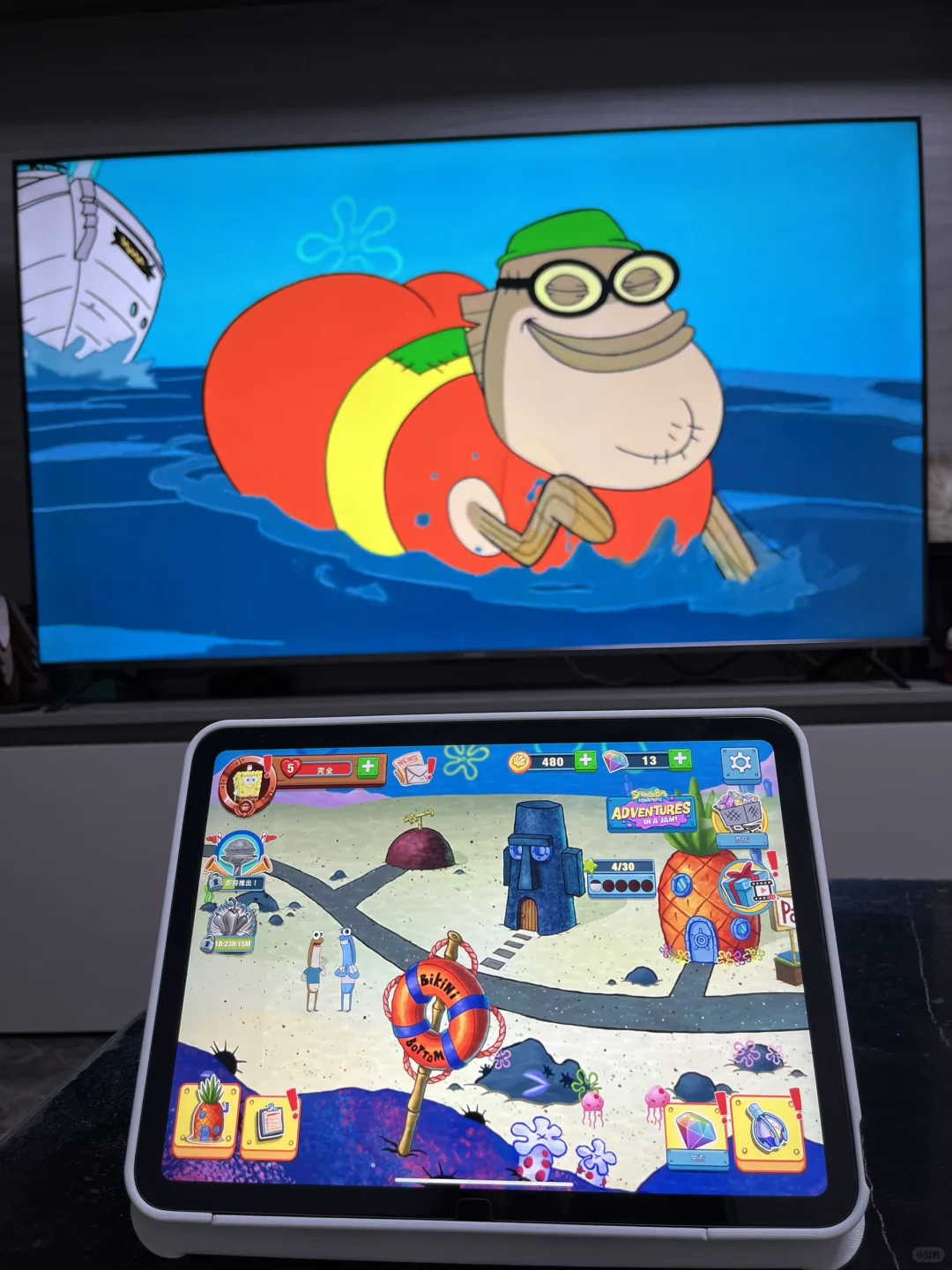 啊啊啊啊！终于找到可以玩第二关的海绵宝宝