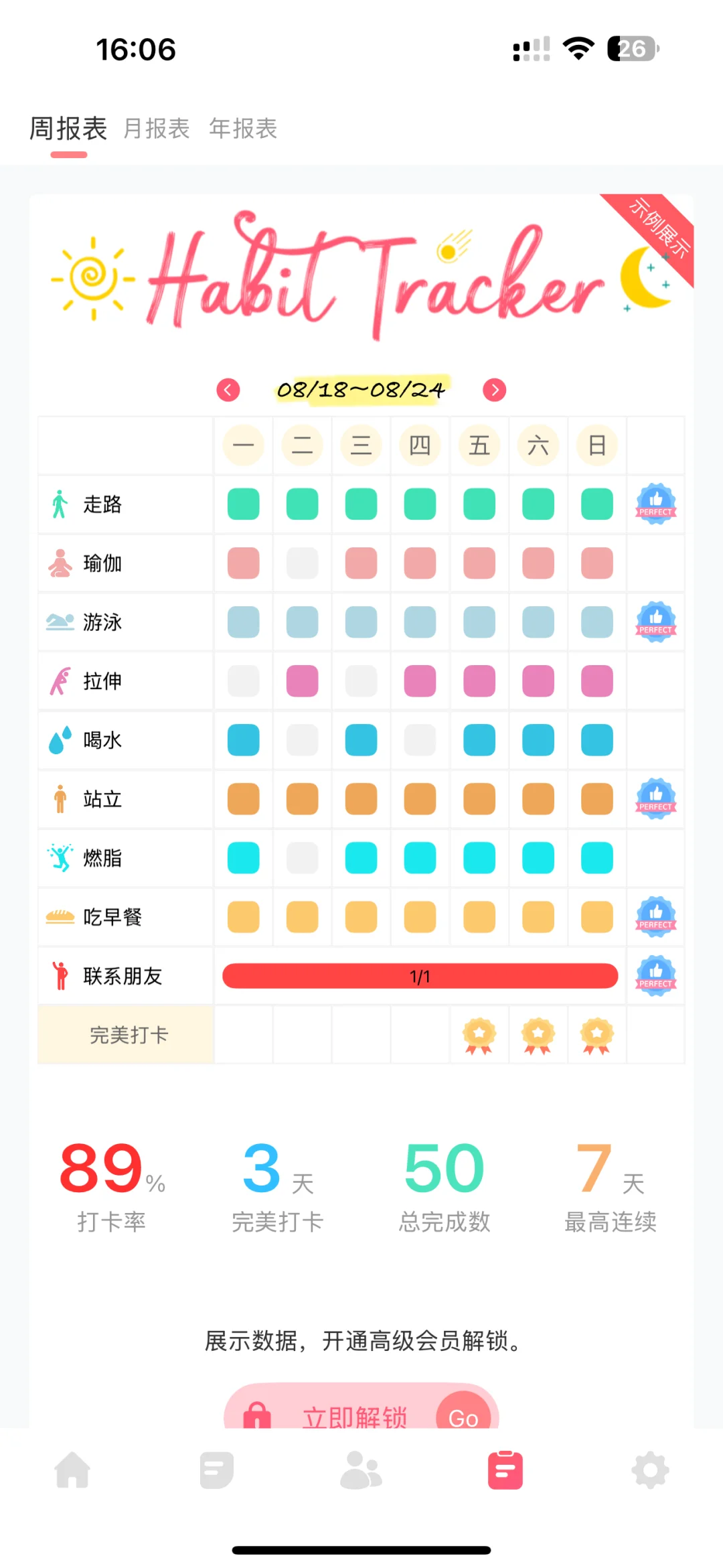 好像终于找到适合的打卡