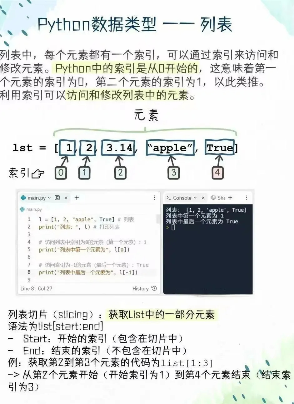 编程知识分享，Python基础必备知识点！
