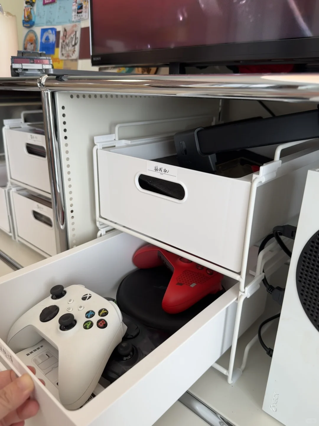 USM电视柜的收纳，算是给我玩儿明白了💡