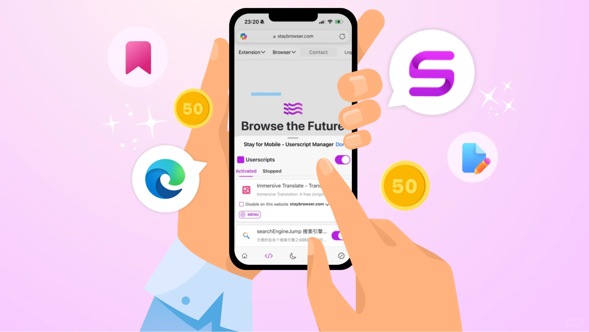 👏Stay登陆Edge浏览器