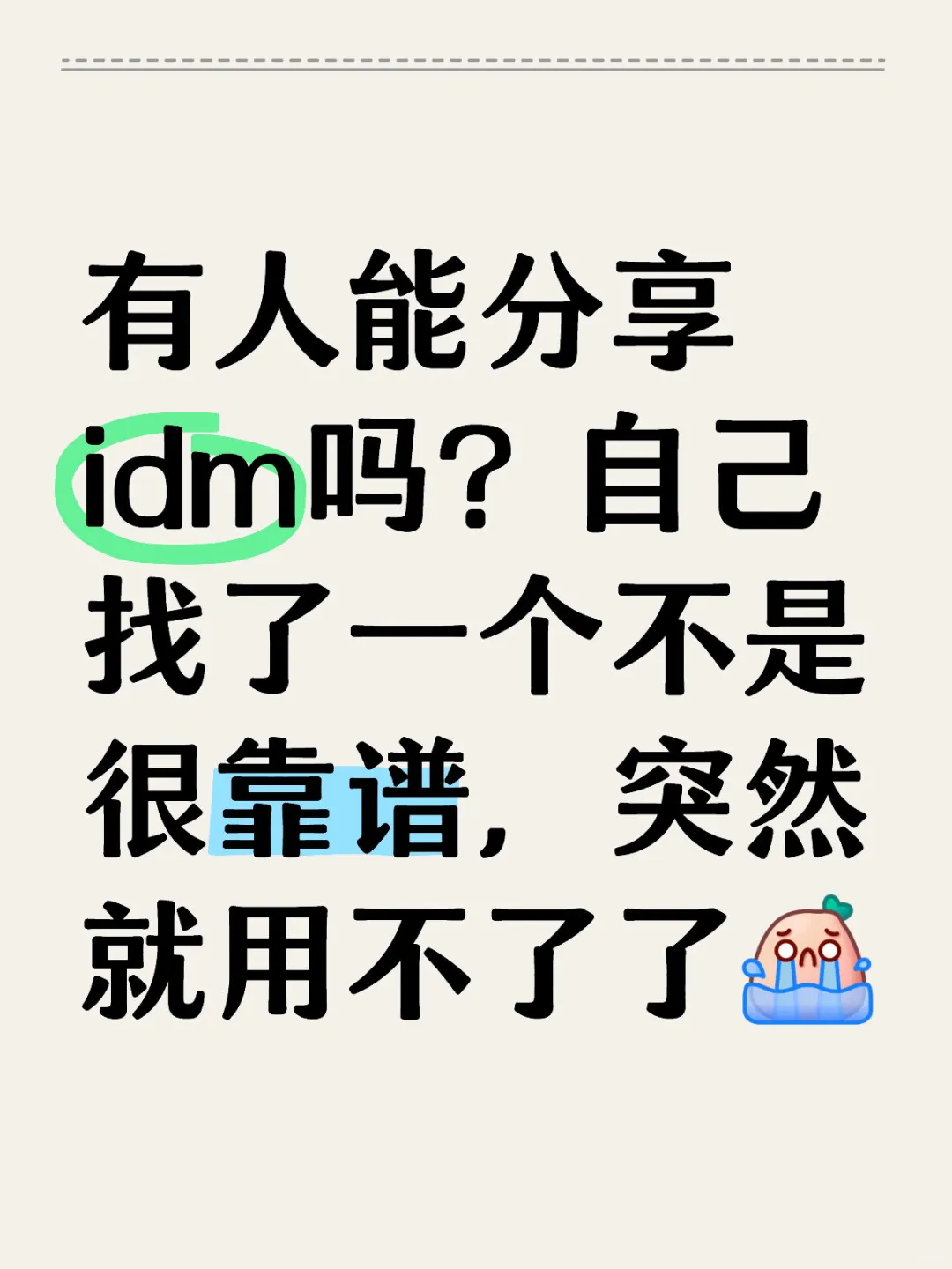 有人能分享idm吗？