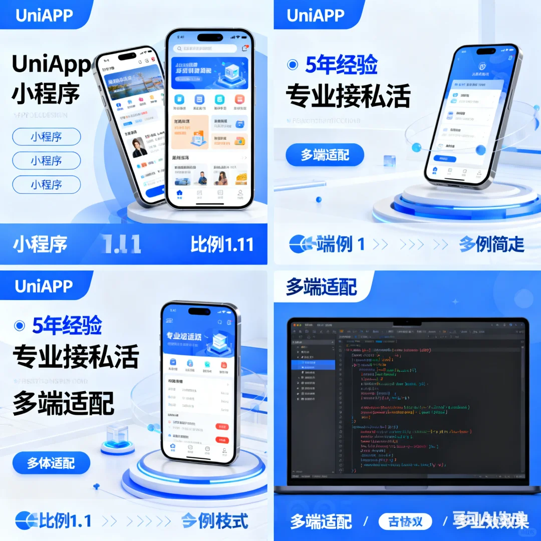 Uniapp开发找我！5年实战+源码交付，小成本做