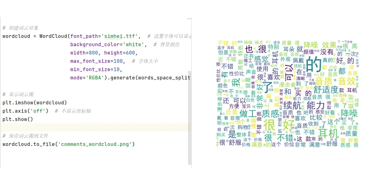 评论词云图制作源码分享