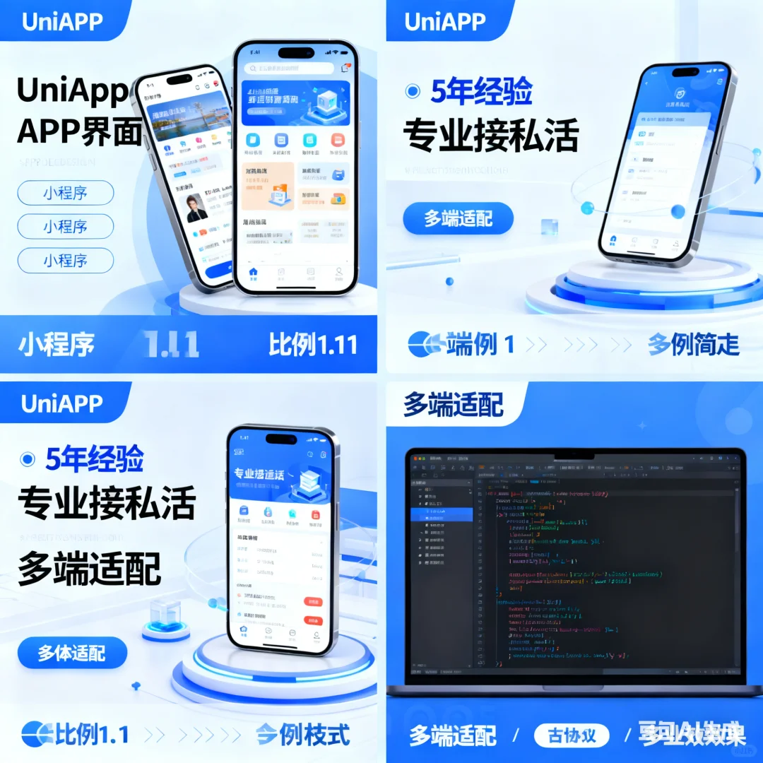 Uniapp开发找我！5年实战+源码交付，小成本做