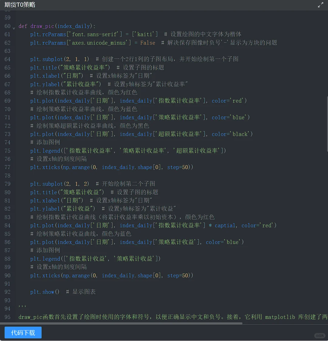 期货T0策略（附源码）