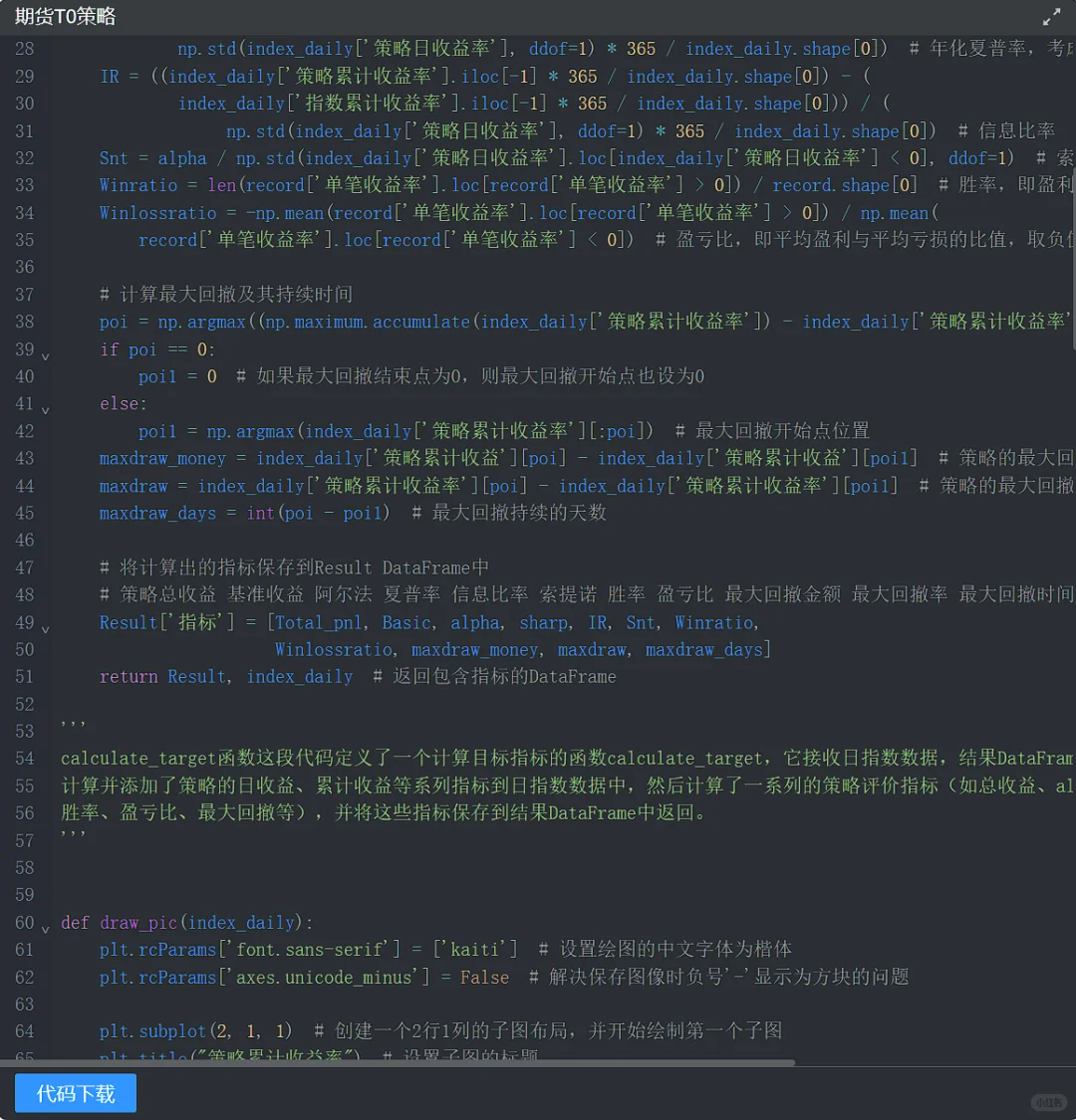 期货T0策略（附源码）