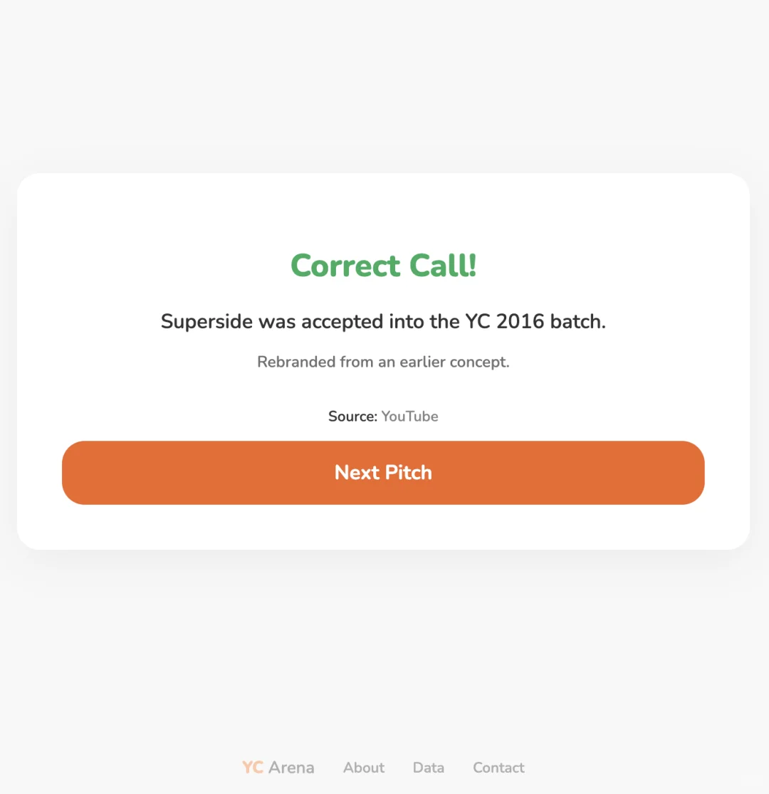 建议所有人都来玩这个假扮YC投资人的游戏🤣