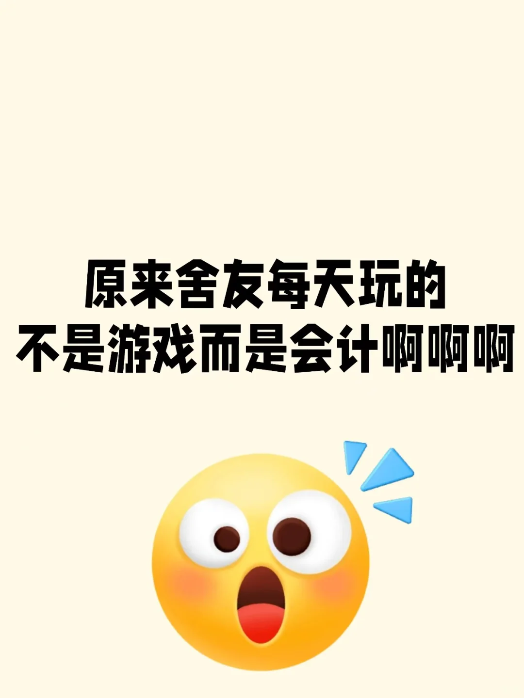 原来舍友每天玩的不是游戏而是会计啊啊啊