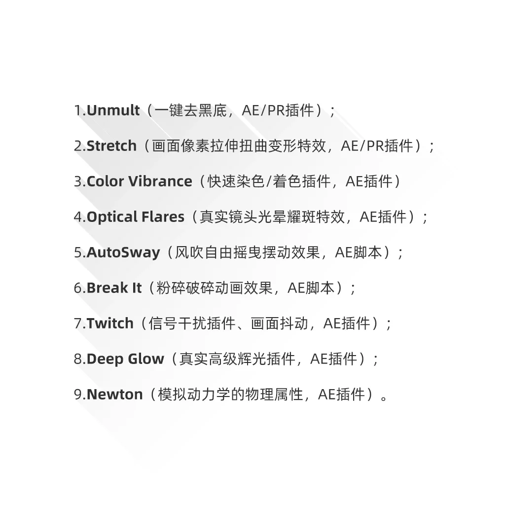 AE插件Unmult/Optical Flares/AutoSway