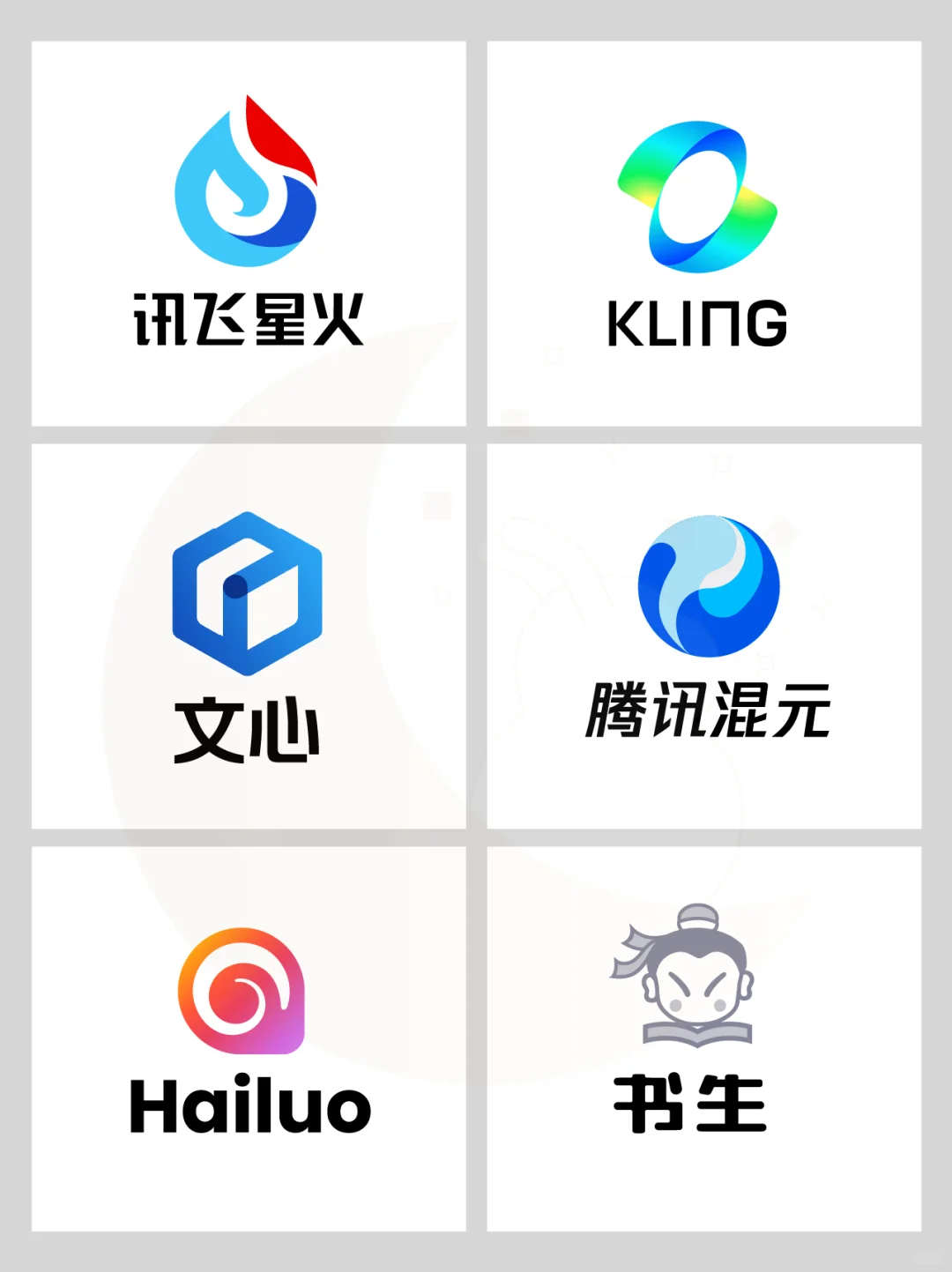 国产AI软件的Logo合集，哪个更高级？