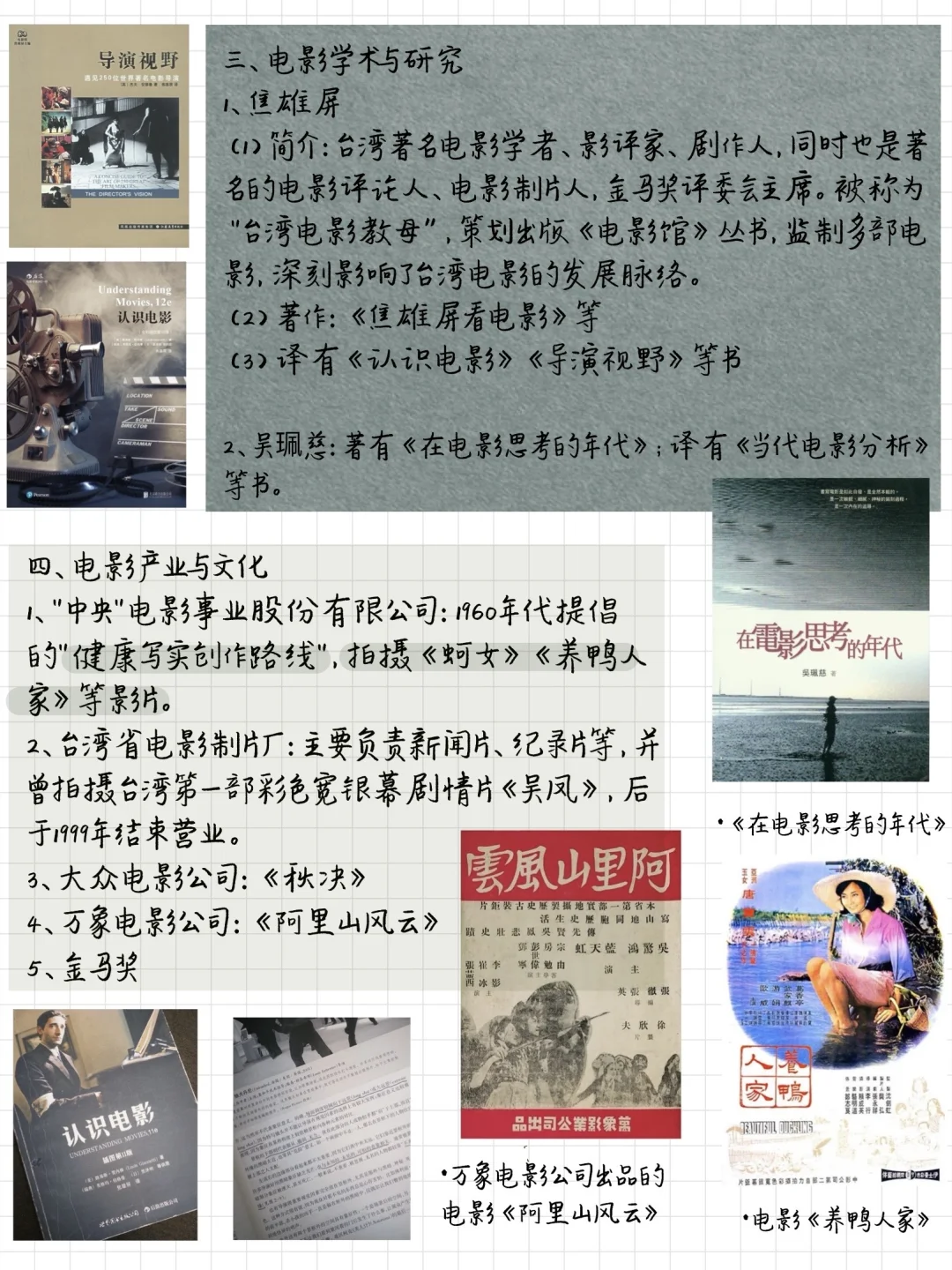 一篇笔记看完台湾电影史🎞️（知识点）