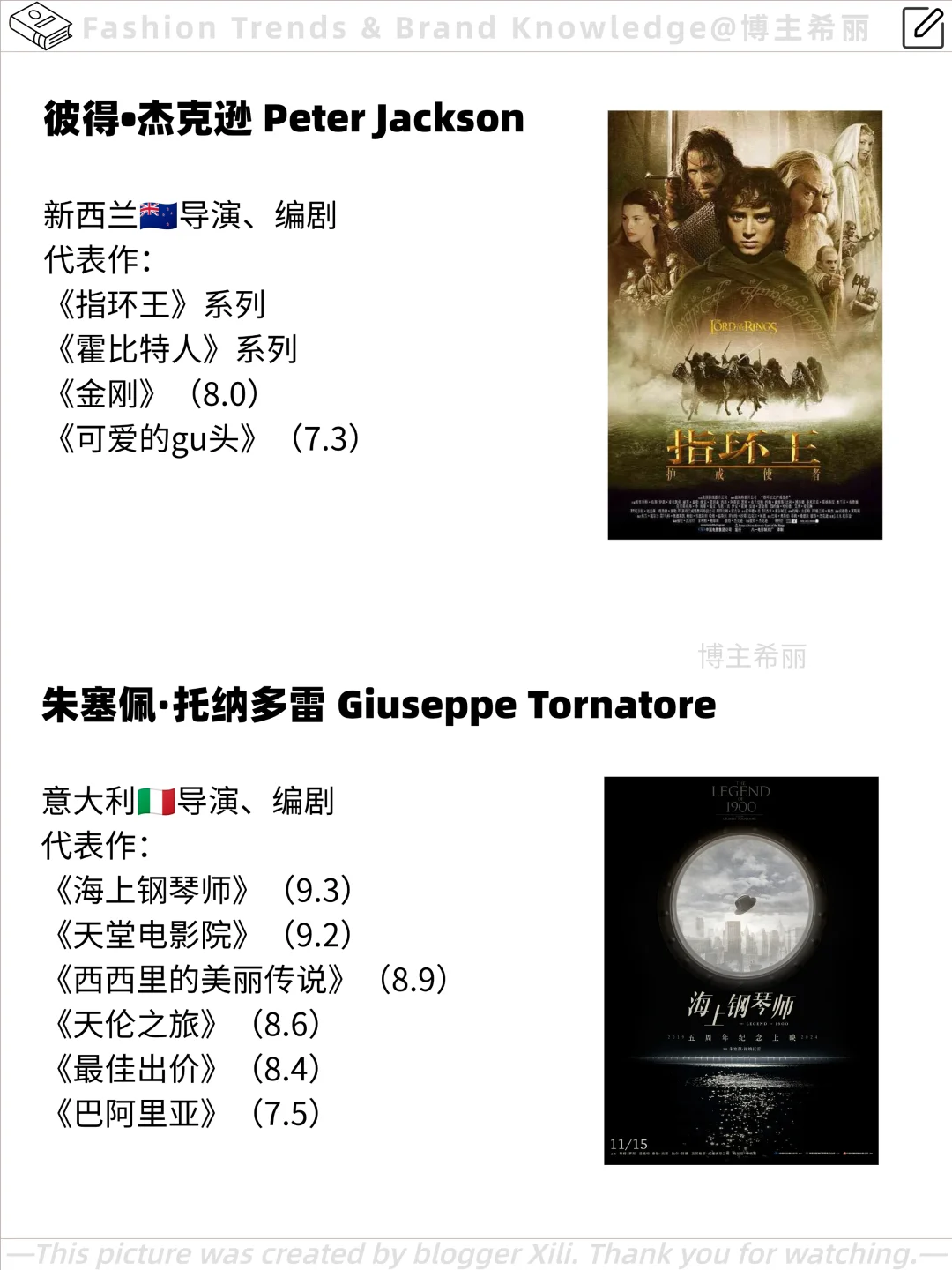 🎬电影导演❗著名影片合集第一弹🔥