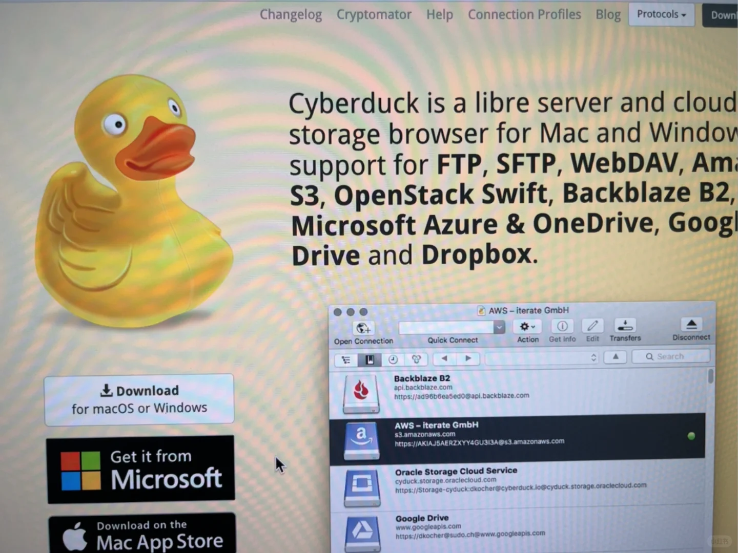 传数据，cyberduck感觉比FileZilla更好