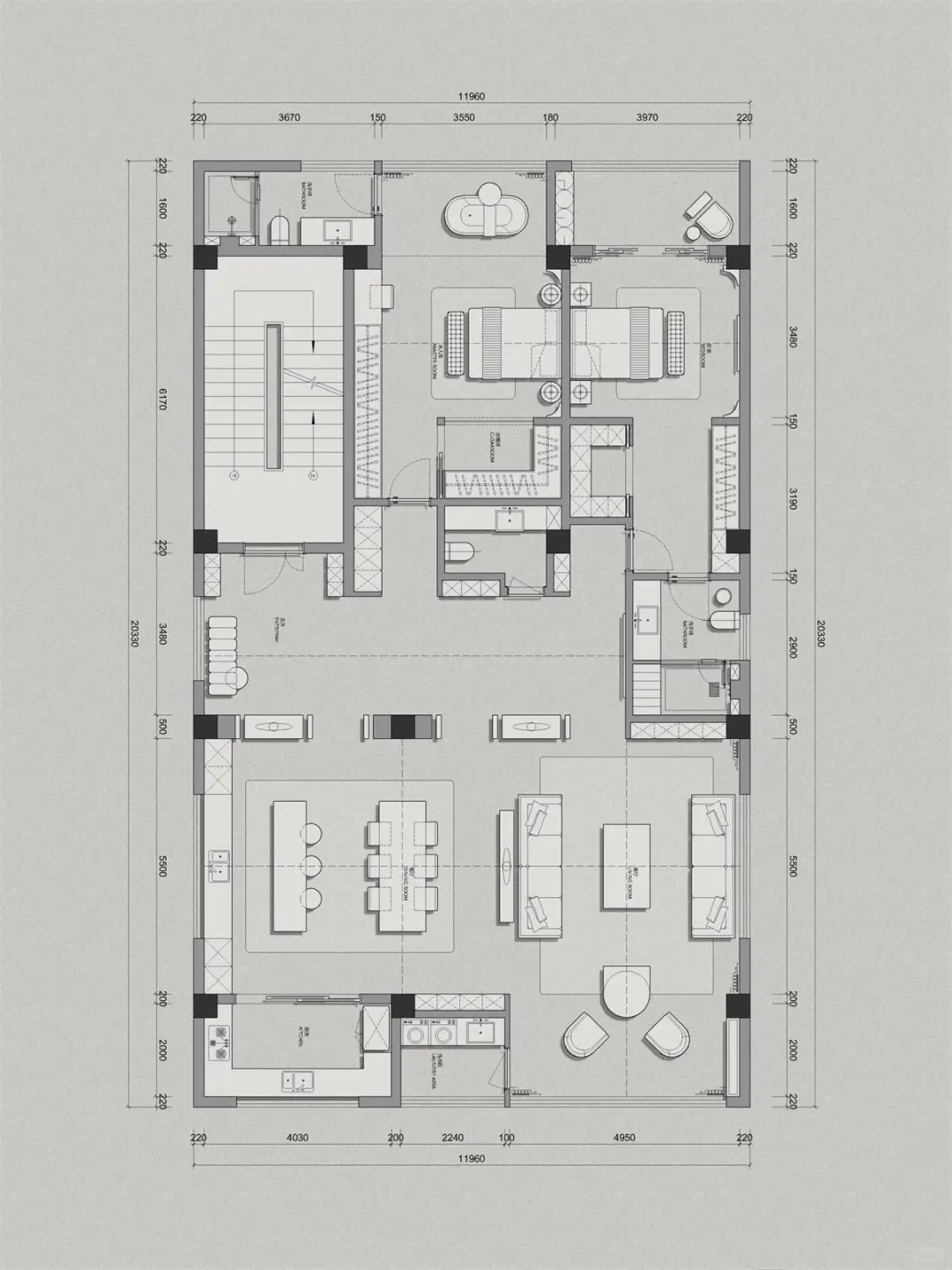 填色后一键生成，彩平图模板风格【74】