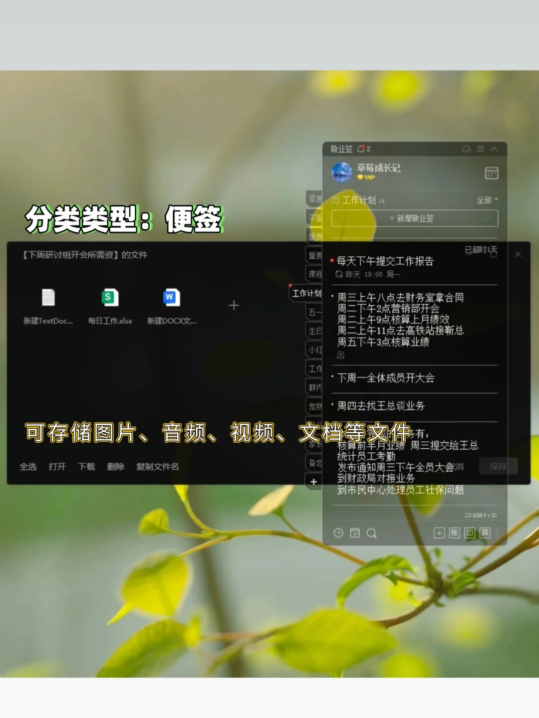 电脑桌面任务清单悬挂显示|桌面提醒插件