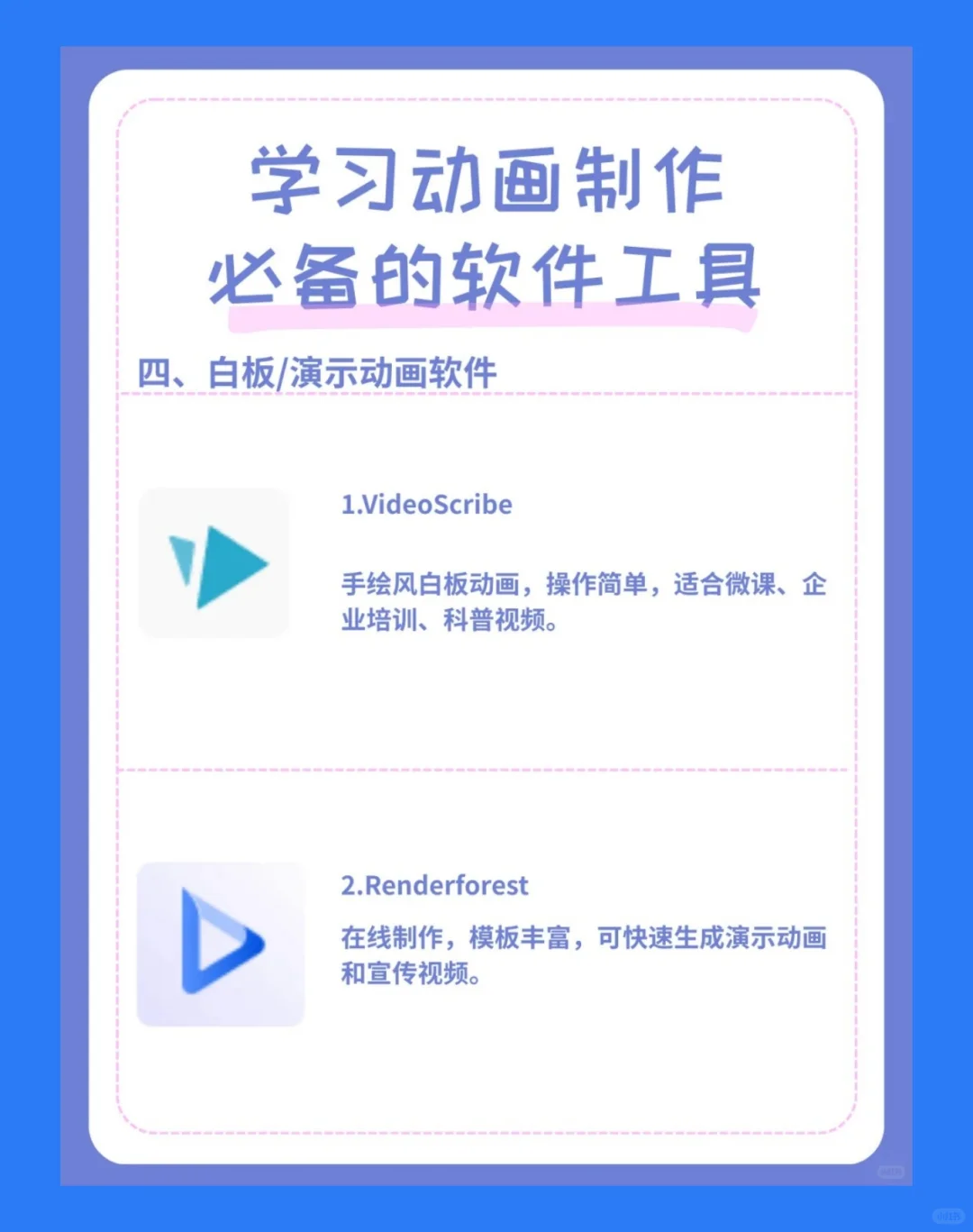 学习动画制作必备软件工具清单汇总!